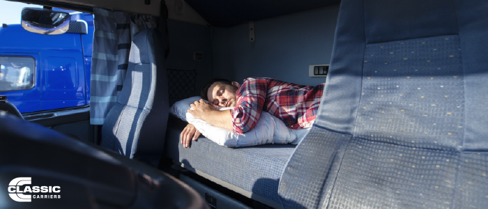 How to sleep in a semi truck cab
