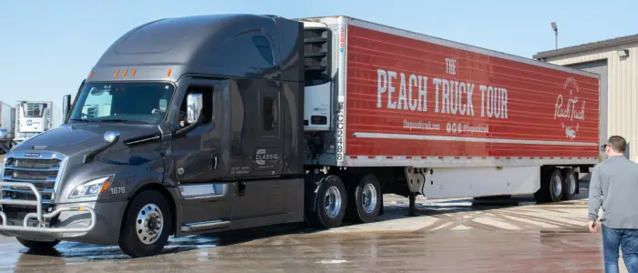 Classic Carriers peach truck